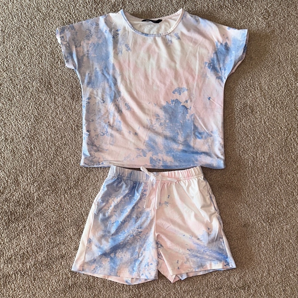Dreamy Tie-Dye Lounge Set Blue and Pink